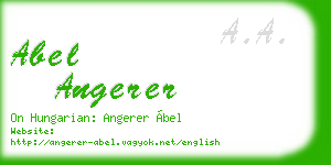 abel angerer business card